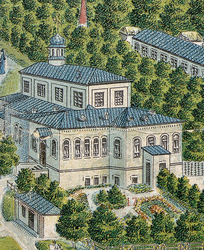 Марии-Магдалининский храм с настоятельским корпусом